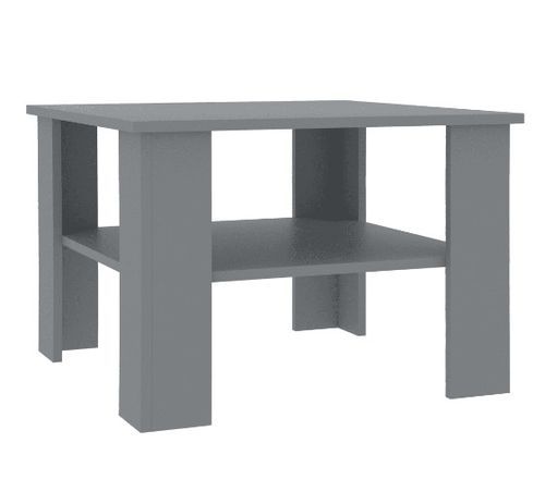 Table basse carrée 1 étagère bois gris Modra - Photo n°3; ?>