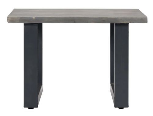 Table basse carrée acacia massif et métal gris Miji - Photo n°2; ?>