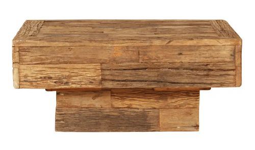 Table basse carrée bois de traverses clair Mousty 70 cm - Photo n°2; ?>