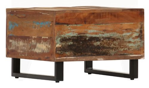 Table basse carrée bois massif recyclé et métal noir Boust 2 - Photo n°3; ?>