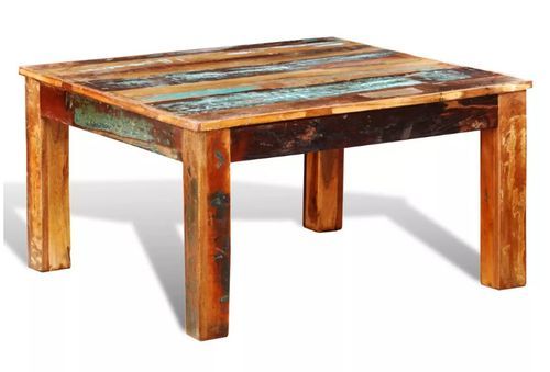 Table basse carrée bois massif recyclé Moust - Photo n°2; ?>