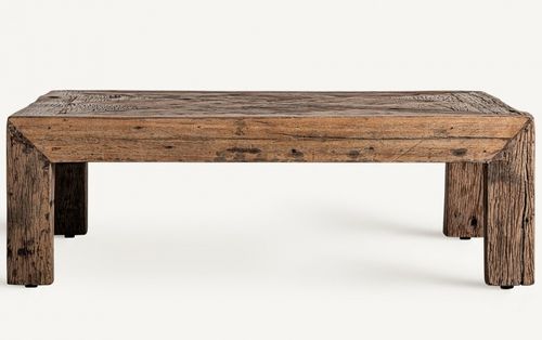 Table basse carrée bois massif recyclé Wader 100 cm - Photo n°2; ?>