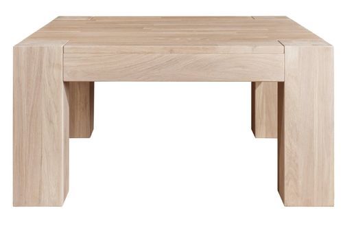 Table basse carrée en bois de chêne blanchi Nordo 90 cm - Photo n°3; ?>