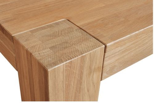 Table basse carrée en bois de chêne naturel Nordo 90 cm - Photo n°3; ?>
