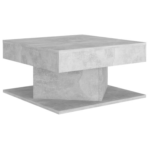 Table basse carrée Gris béton 57x57x30 cm konda - Photo n°3; ?>