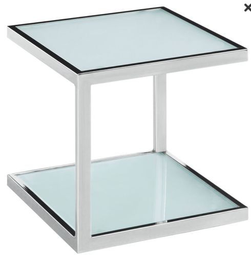 Table basse carrée modulable Verre et Inox Kiabi - Photo n°2; ?>