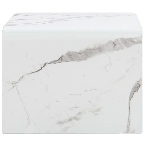 Table basse carrée verre trempé blanc Amada - Photo n°3; ?>