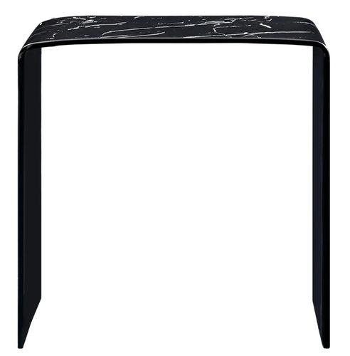 Table basse carrée verre trempé noir Amada - Photo n°2; ?>
