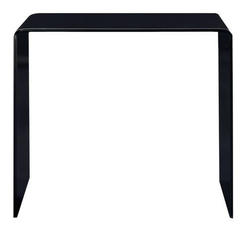 Table basse carrée verre trempé noir Shaimi - Photo n°2; ?>
