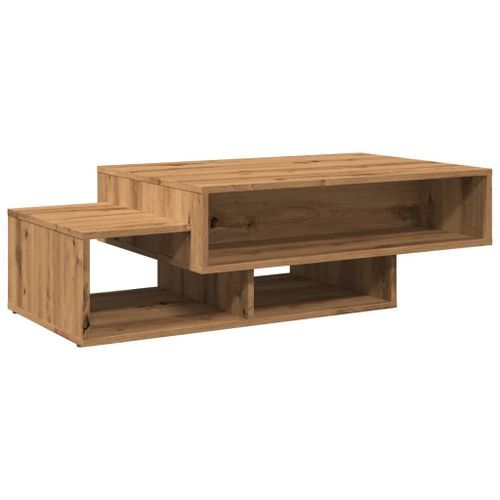 Table basse chêne artisanal 105x55x32 cm bois d'ingénierie - Photo n°2; ?>