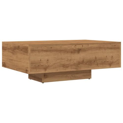 Table basse chêne artisanal 85x55x31 cm bois d'ingénierie - Photo n°2; ?>