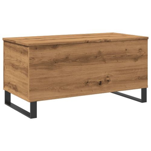 Table basse chêne artisanal 90x44,5x45 cm bois d'ingénierie - Photo n°2; ?>