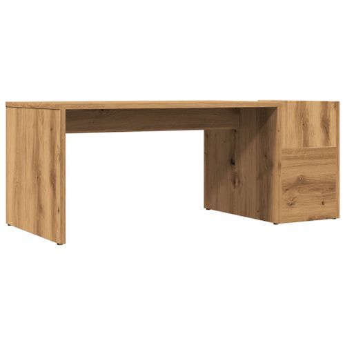 Table basse chêne artisanal 90x45x35 cm bois d'ingénierie - Photo n°2; ?>