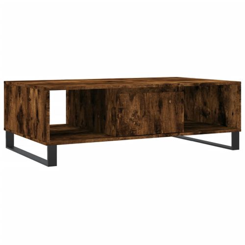 Table basse chêne fumé 104x60x35 cm bois d'ingénierie - Photo n°2; ?>