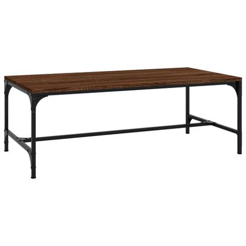 Table basse Chêne marron 100x50x35 cm Bois d'ingénierie - Photo n°2; ?>