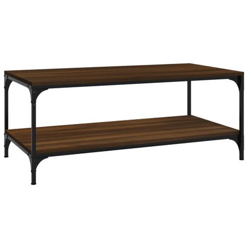 Table basse Chêne marron 100x50x40 cm Bois d'ingénierie - Photo n°2; ?>