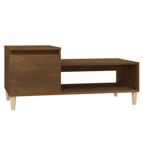 Table basse Chêne marron 100x50x45 cm Bois d'ingénierie - Photo n°2; ?>