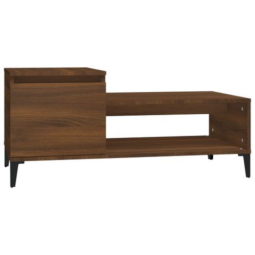 Table basse Chêne marron 100x50x45 cm Bois d'ingénierie - Photo n°2; ?>