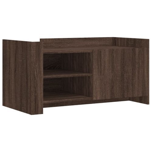 Table basse chêne marron 100x50x50 cm bois d'ingénierie - Photo n°2; ?>