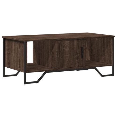 Table basse chêne marron 100x51x40 cm bois d'ingénierie - Photo n°2; ?>