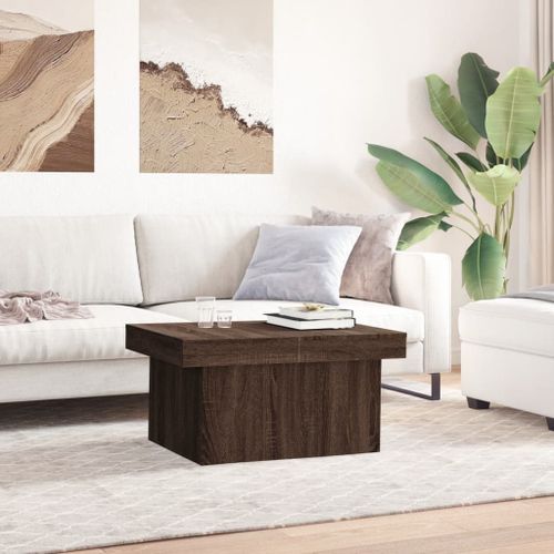 Table basse chêne marron 100x55x40 cm bois d'ingénierie - Photo n°3; ?>