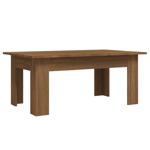 Table basse Chêne marron 100x60x42 cm Bois d'ingénierie - Photo n°2; ?>