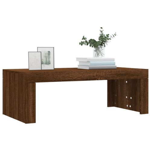 Table basse chêne marron 102x50x36 cm bois d'ingénierie - Photo n°3; ?>