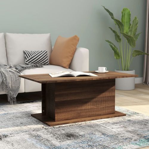 Table basse Chêne marron 102x55,5x40 cm - Photo n°3; ?>