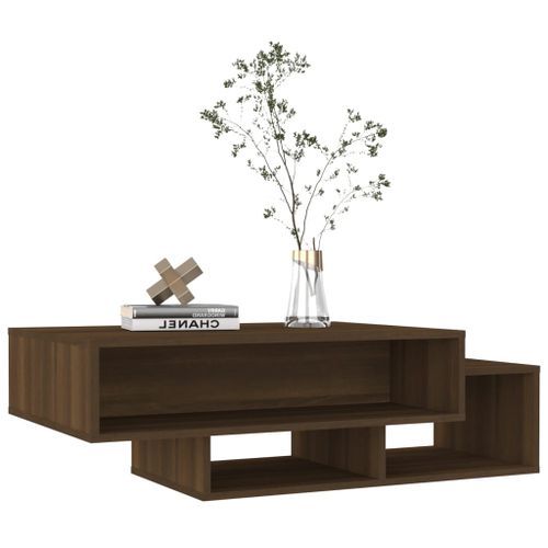 Table basse Chêne marron 105x55x32 cm Bois d'ingénierie - Photo n°3; ?>