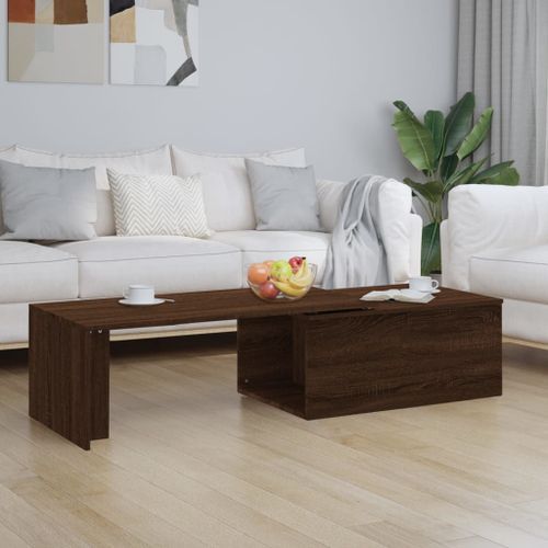 Table basse Chêne marron 150x50x35 cm Bois d'ingénierie - Photo n°2; ?>