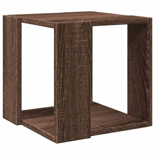 Table basse chêne marron 32x32x30 cm bois d'ingénierie - Photo n°2; ?>