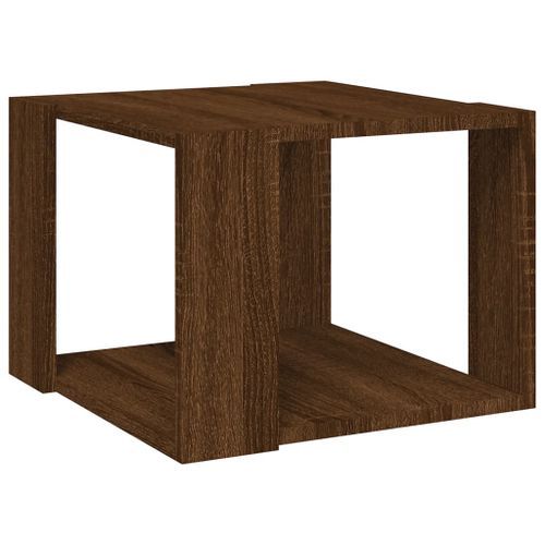 Table basse Chêne marron 40x40x30 cm Bois d'ingénierie - Photo n°2; ?>