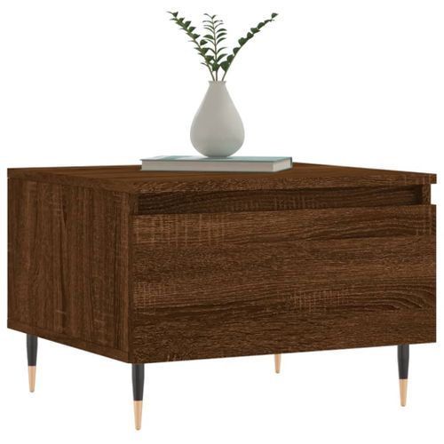 Table basse chêne marron 50x46x35 cm bois d'ingénierie - Photo n°3; ?>