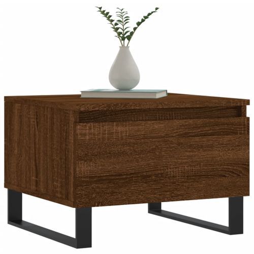 Table basse chêne marron 50x46x35 cm bois d'ingénierie - Photo n°3; ?>