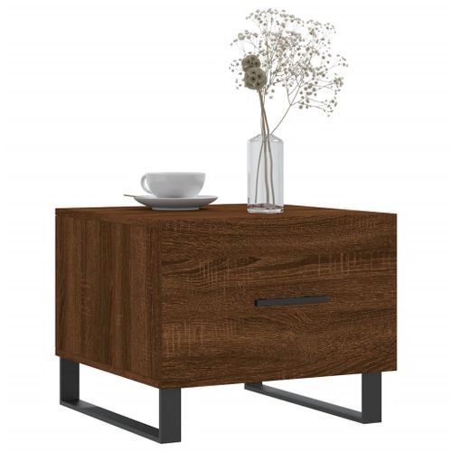 Table basse Chêne marron 50x50x40 cm Bois d'ingénierie - Photo n°3; ?>