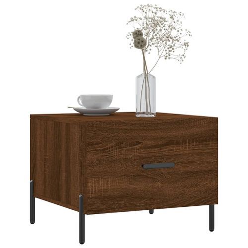 Table basse Chêne marron 50x50x40 cm Bois d'ingénierie - Photo n°3; ?>