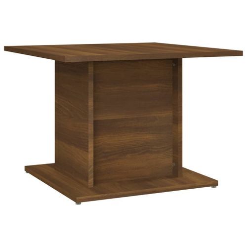 Table basse chêne marron 55,5x55,5x40 cm bois d'ingénierie - Photo n°2; ?>