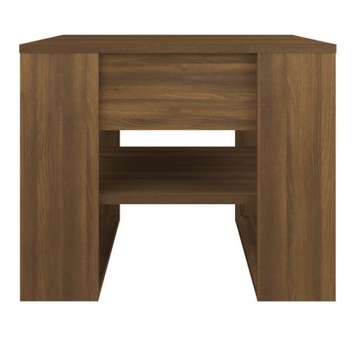 Table basse Chêne marron 55,5x55x45 cm Bois d'ingénierie - Photo n°3; ?>