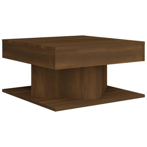 Table basse Chêne marron 57x57x30 cm Bois d'ingénierie - Photo n°2; ?>