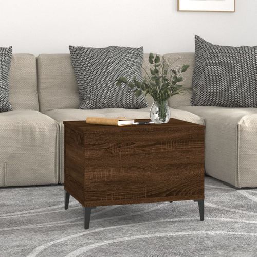 Table basse Chêne marron 60x44,5x45 cm Bois d'ingénierie - Photo n°3; ?>