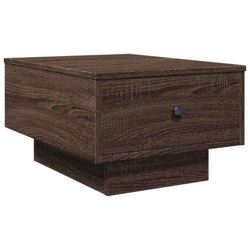 Table basse chêne marron 60x45x31 cm bois d'ingénierie - Photo n°2; ?>