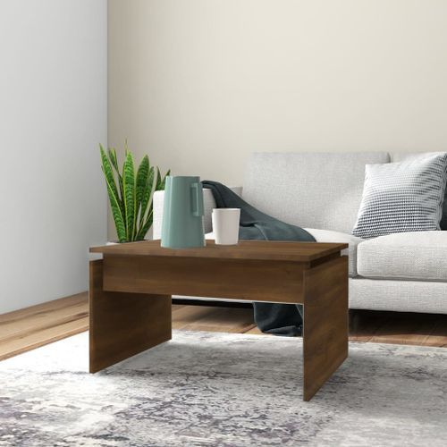 Table basse Chêne marron 68x50x38 cm Bois d'ingénierie - Photo n°2; ?>