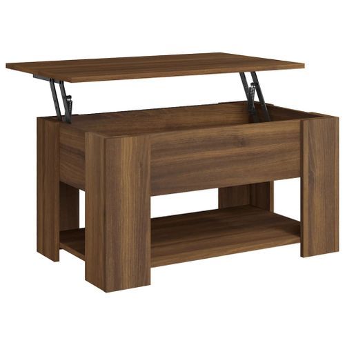 Table basse Chêne marron 79x49x41 cm Bois d'ingénierie - Photo n°2; ?>