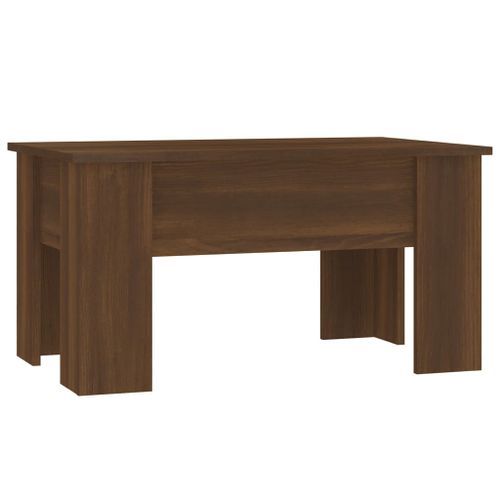 Table basse Chêne marron 79x49x41 cm Bois d'ingénierie - Photo n°2; ?>