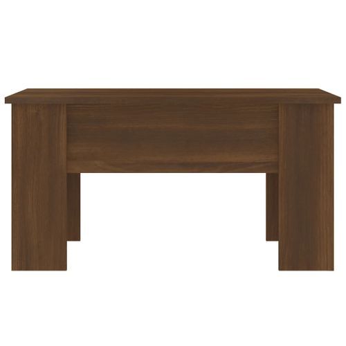 Table basse Chêne marron 79x49x41 cm Bois d'ingénierie - Photo n°3; ?>