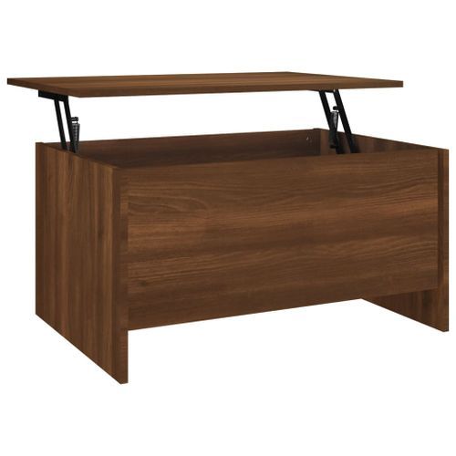 Table basse Chêne marron 80x55,5x41,5 cm Bois d'ingénierie - Photo n°2; ?>