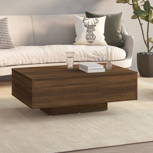 Table basse Chêne marron 85x55x31 cm Bois d'ingénierie - Photo n°3; ?>