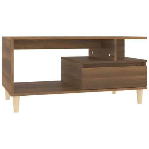 Table basse Chêne marron 90x49x45 cm Bois d'ingénierie - Photo n°2; ?>