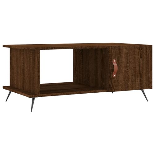 Table basse chêne marron 90x50x40 cm bois d'ingénierie - Photo n°2; ?>