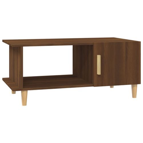 Table basse chêne marron 90x50x40 cm bois d'ingénierie - Photo n°2; ?>